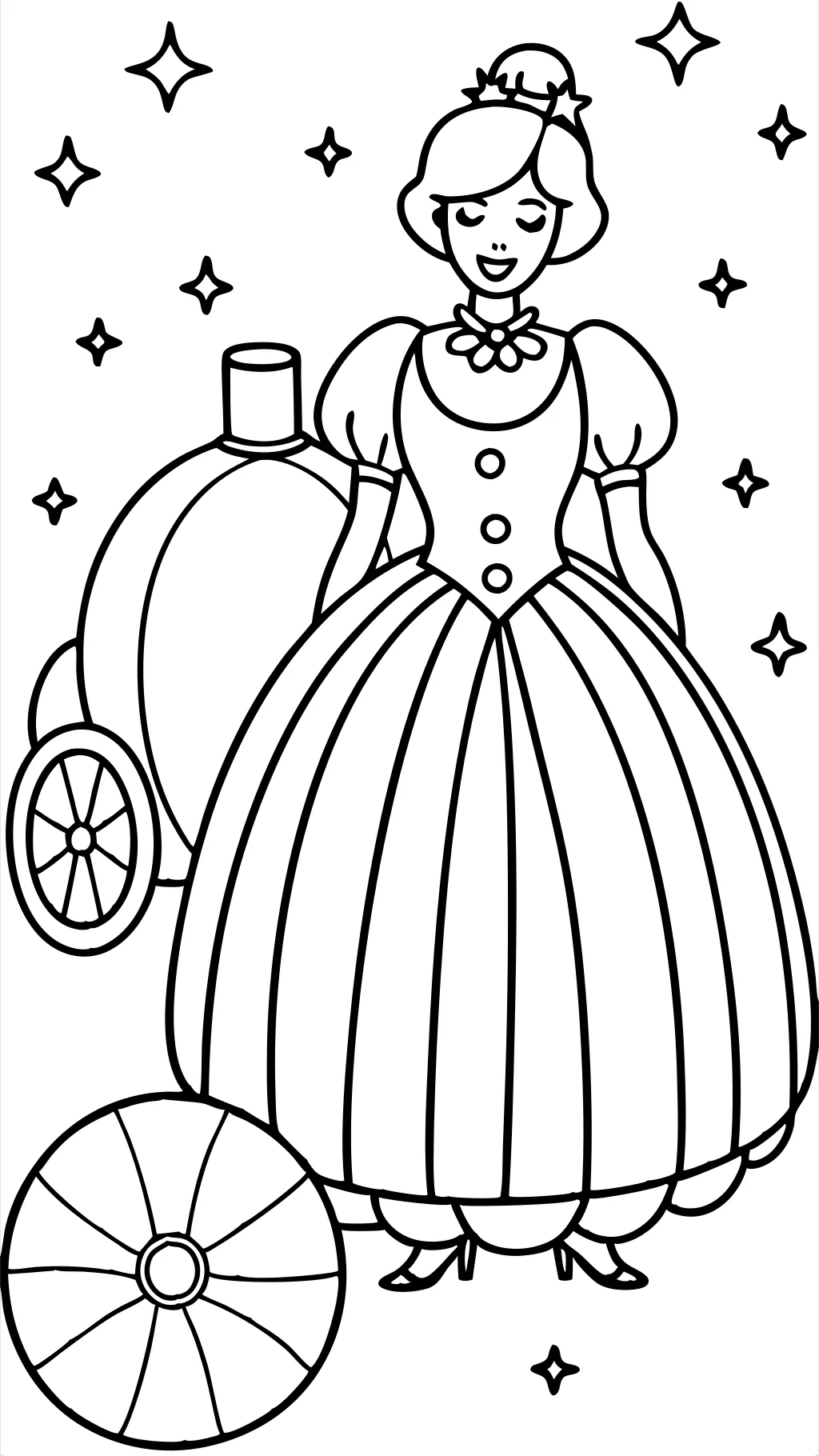 coloring page cinderella